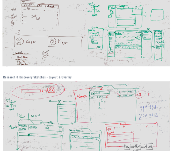 Various Job Manager Sketches Focusing on Custom Dashboards