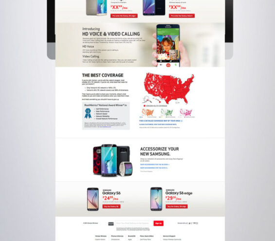 Samsung Promotional Product Page Layout