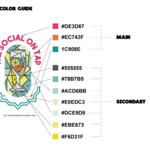 the-social-on-tap-color Tones and colors set for Logo future branding documentation