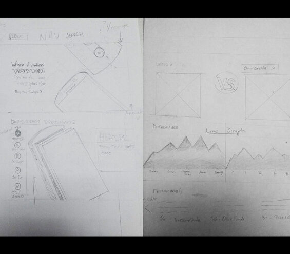 Sketch Layout for Landing page